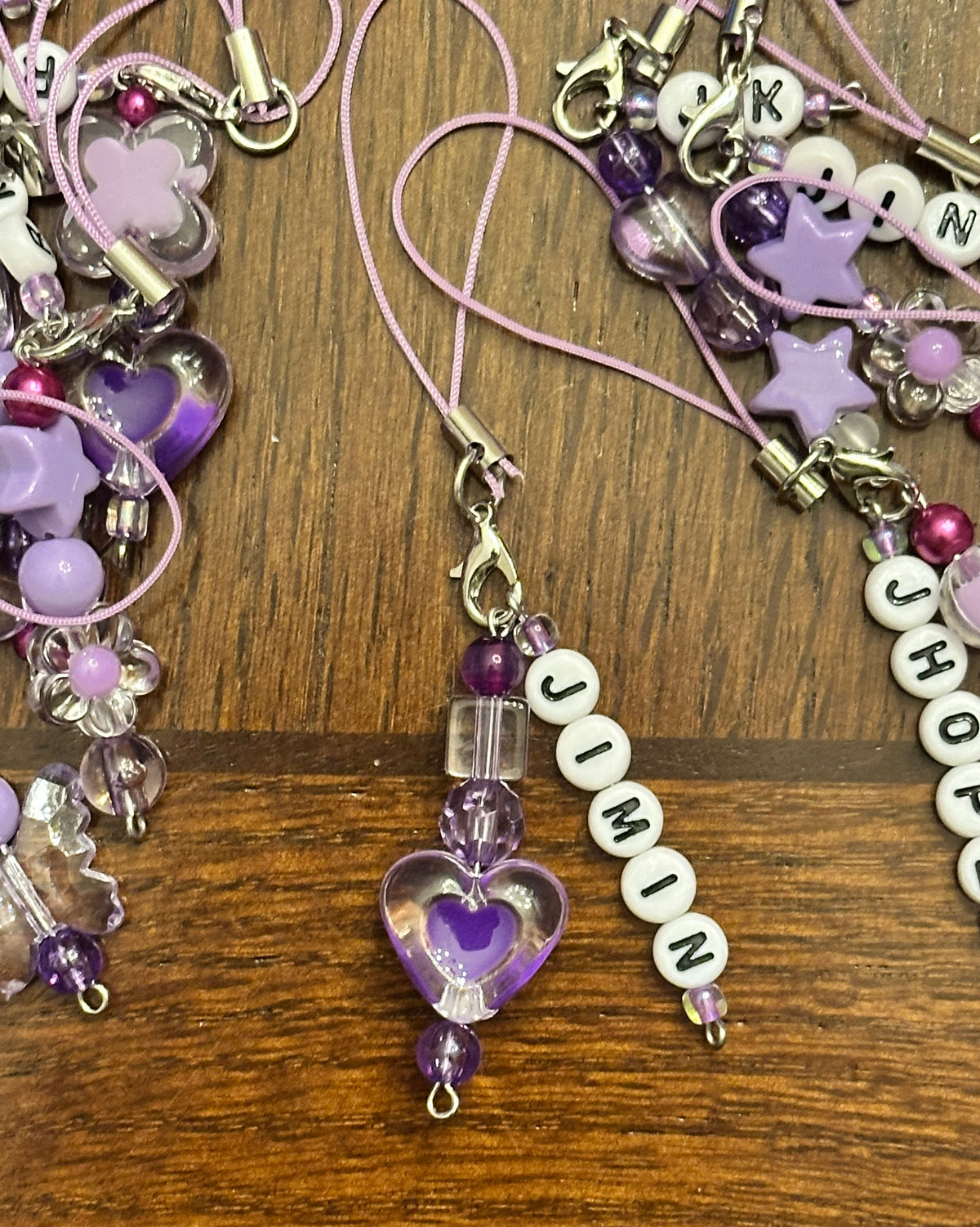 BTS Concert Freebies Pack - 'BIAS' Bling Purple ARMY Bomb Charms (Pack of 15)