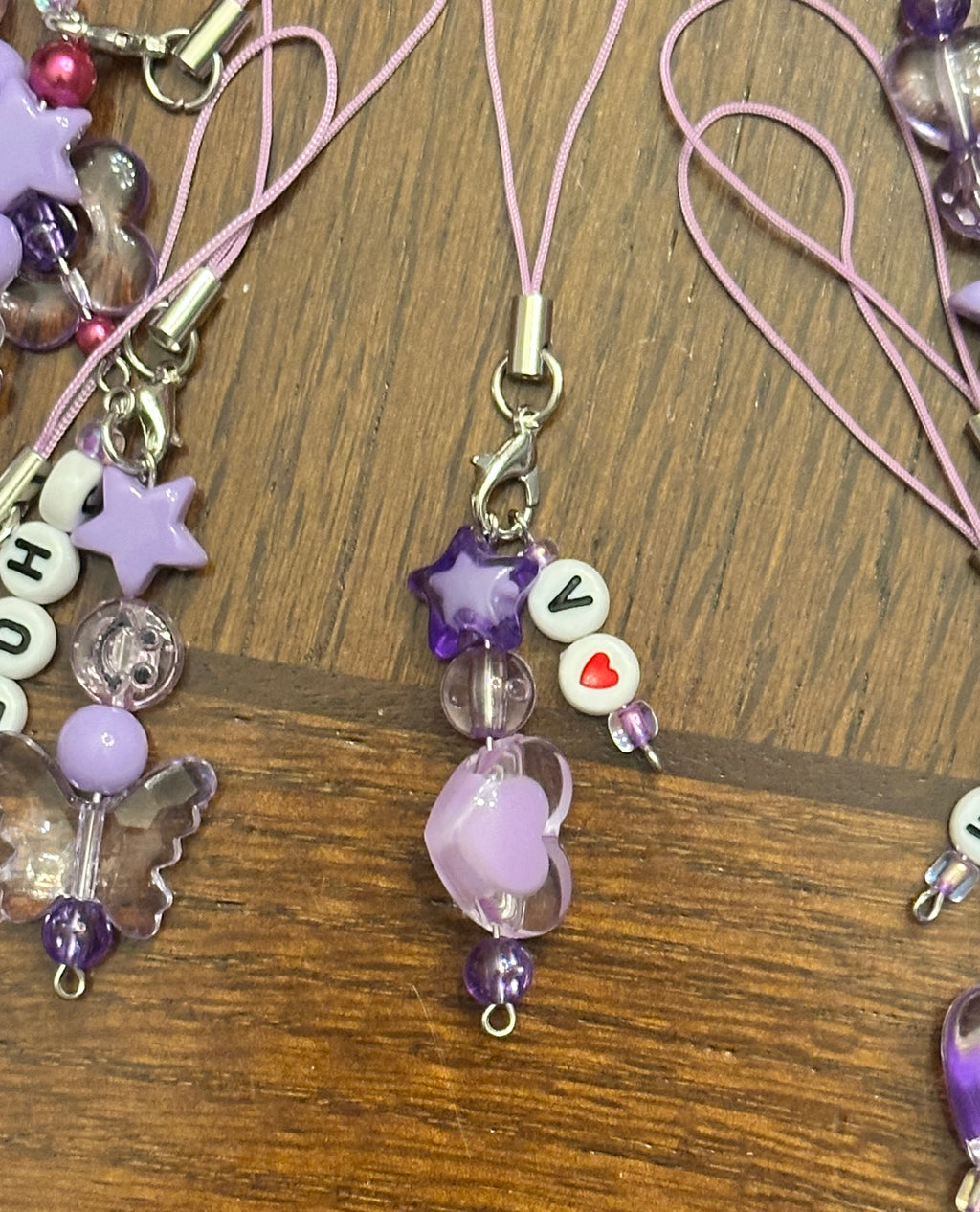 BTS Concert Freebies Pack - 'BIAS' Bling Purple ARMY Bomb Charms (Pack of 15)