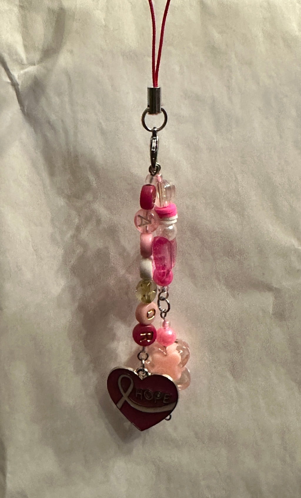 Breast Cancer Awareness Cell Phone/ Bag Charm