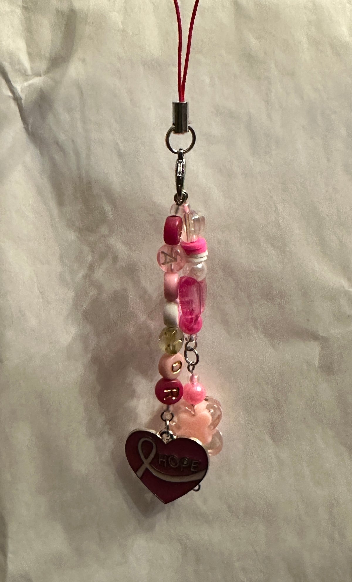 Breast Cancer Awareness Cell Phone/ Bag Charm