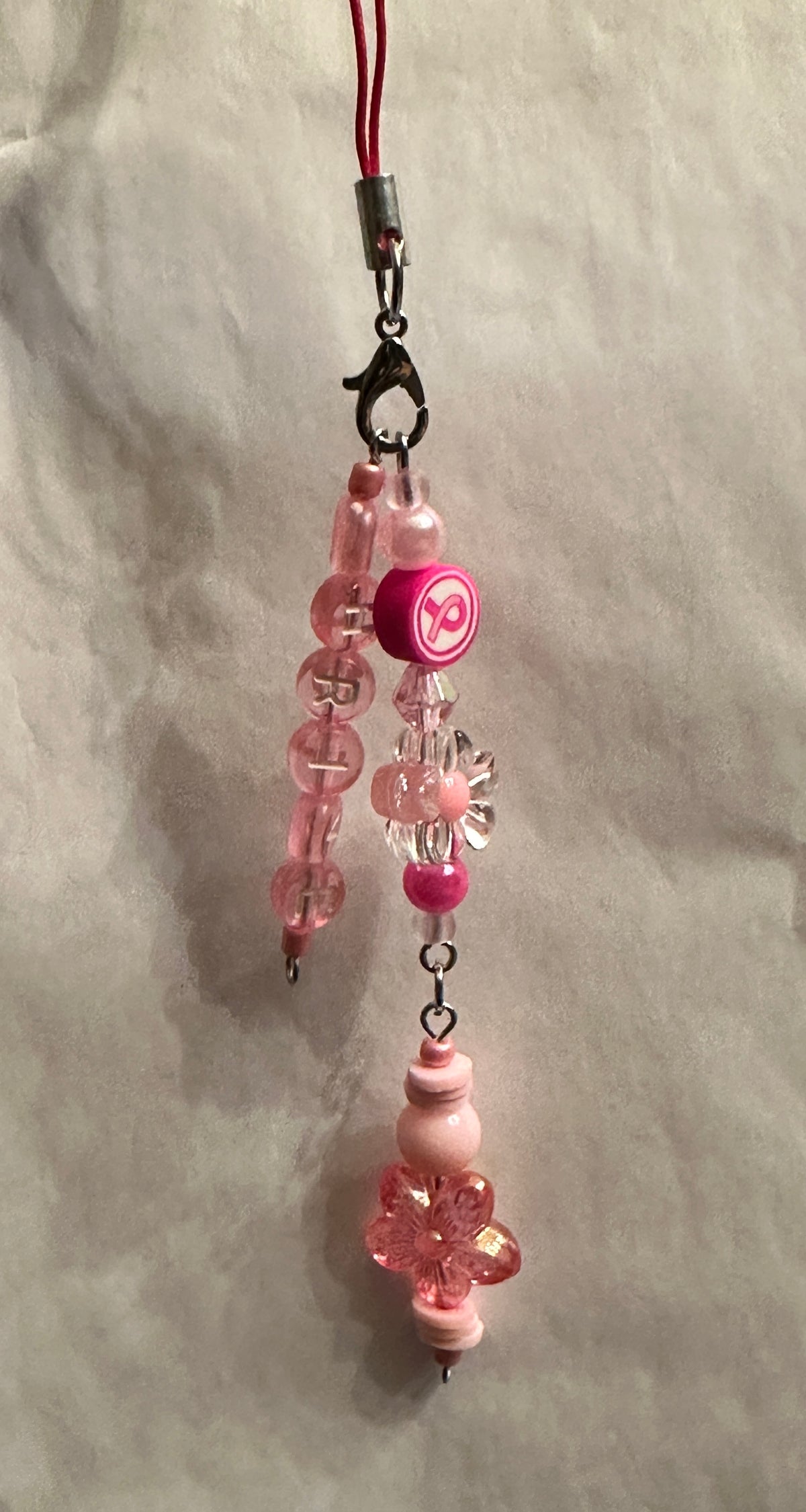 Breast Cancer Awareness Cell Phone/ Bag Charm