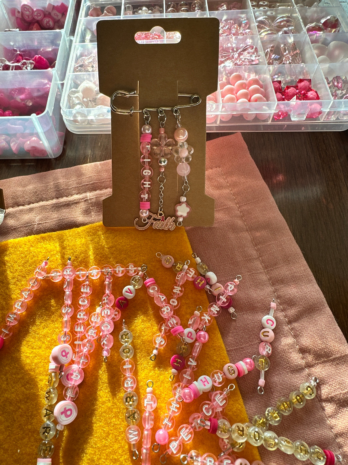Handcrafted Wear Your Pink 'Breast Cancer Awareness' Brooch