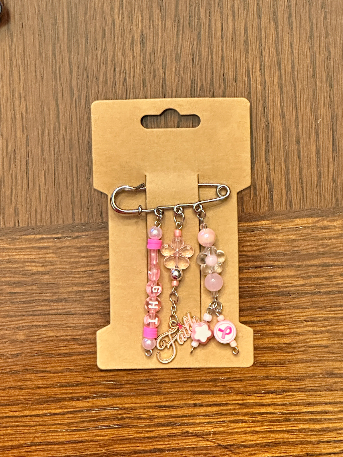 Handcrafted Wear Your Pink 'Breast Cancer Awareness' Brooch